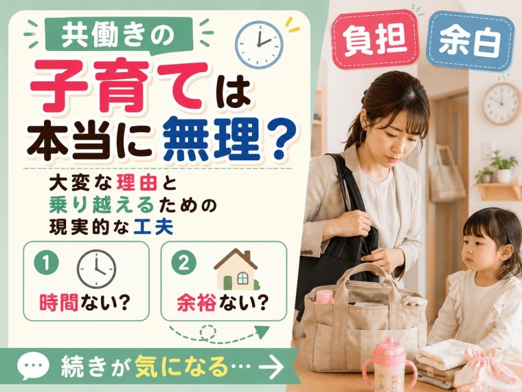 共働きの子育ては本当に無理？大変な理由と乗り越えるための現実的な工夫